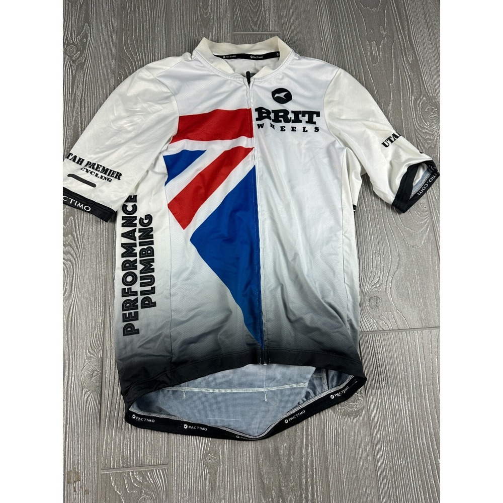 Pactimo Mens Cycling Jersey XL Utah Premier Cycling Brit Wheels Short Sleeve Zip